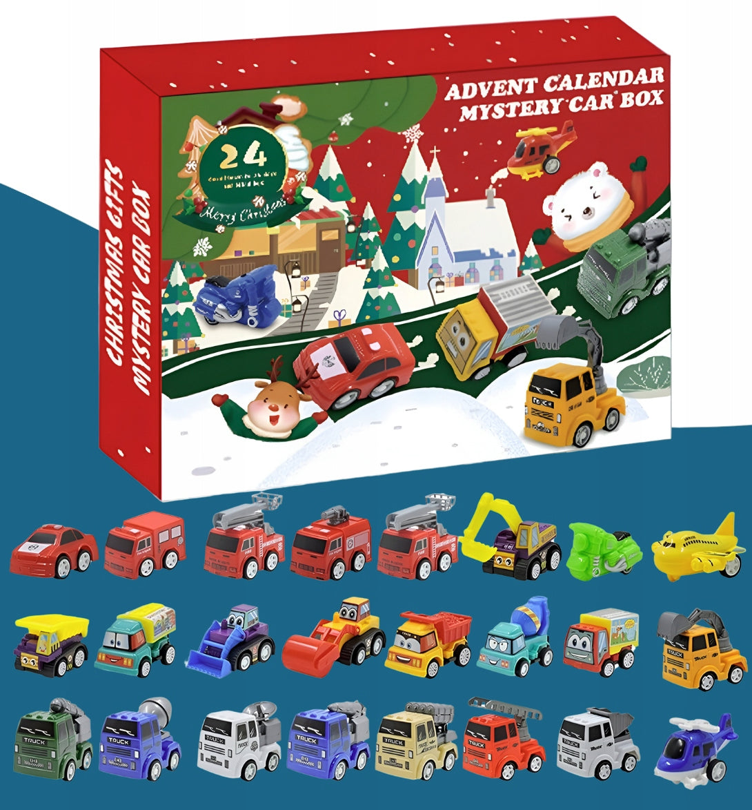 Calendar Advent pentru copii cu 24 masinute, Zola, cutie transformabila in pista de joaca, masinute 3.5-5.5 cm, multicolore Calendar Advent pentru copii cu 24 masinute, Zola, cutie transformabila in pista de joaca, masinute 3.5-5.5 cm, multicolore